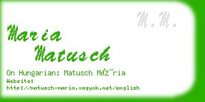 maria matusch business card